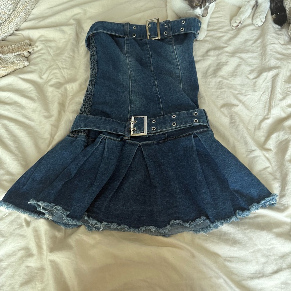 Denim Belted Dress